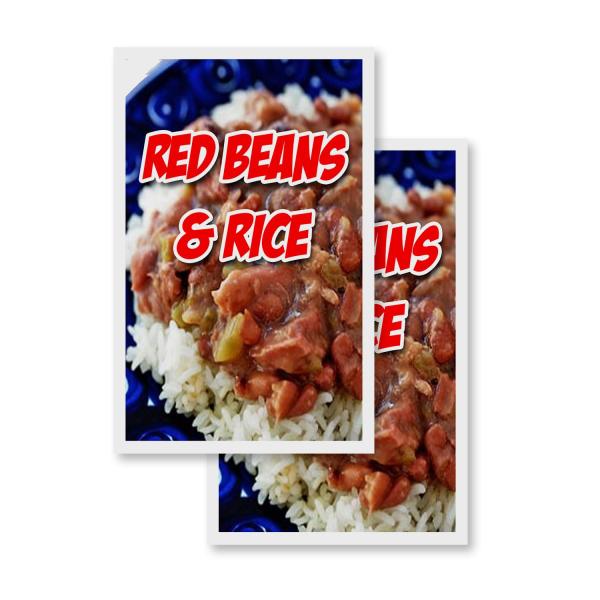 Red Beans ＆ Rice (2-Pack) 24" x 36" Vinyl Decals |...