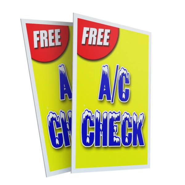 Free Ac Check (2-Pack) 24" x 36" Plastic Signs | S...