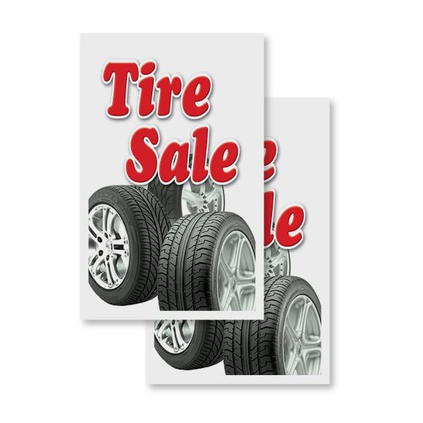Tire Sale (2-Pack) 24" x 36" Vinyl Decals | Sign I...