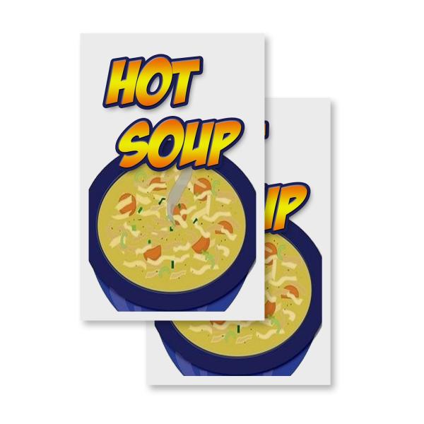 Hot Soup (2-Pack) 24" x 36" Vinyl Decals | Sign In...