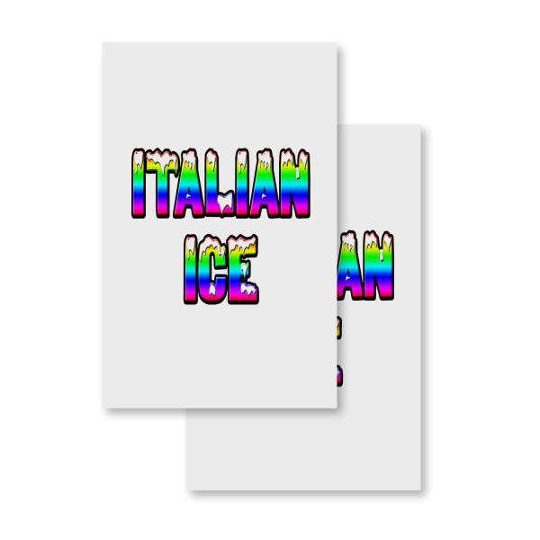 Italian Ice (2-Pack) 24" x 36" Vinyl Decals | Sign...