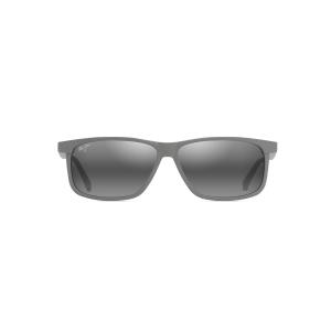 Maui Jim Pulama長方形サングラス。, マットグレー/ニュートラルグレー偏光