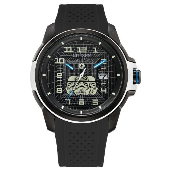 CITIZEN エコドライブ スター・ウォーズ ストームトルーパー 腕時計 AW1659-00W ブ...