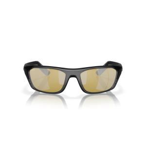 Costa Del Mar メンズ ホワイトチップ プロ 長方形 サングラス, マットブラック/サンライズシルバーミラー580g。, 57 mm