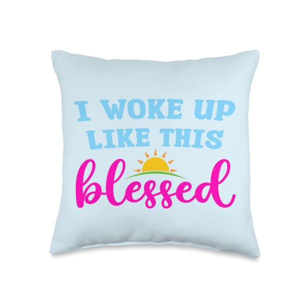 I am so awakened, blessed Throw Pillow