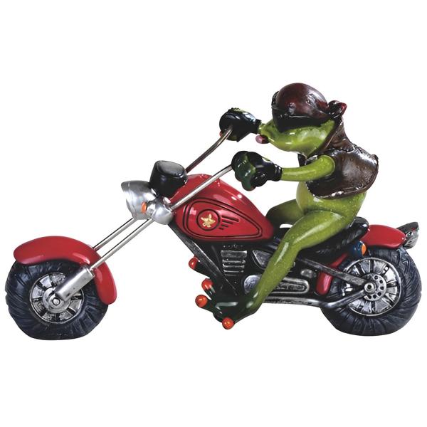 ICE ARMOR 8.5インチ W カエル バンダナ 赤い自転車像 面白い動物の置物 装飾 オフィ...