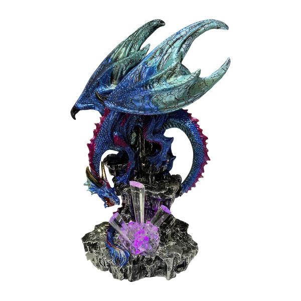 ICE ARMOR 高さ12.25インチ ブルードラゴン LEDつらららフィギュア装飾 オフィスのデ...