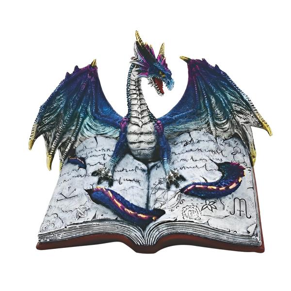 ICE ARMOR 8.75インチ 青のドラゴンの書籍 置物 装飾 オフィスデスク/ホーム/リビング...