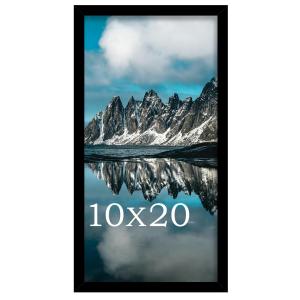 Picrit 10x20 写真フレーム、壁掛けディスプレイ用フォトフレーム、ブラック