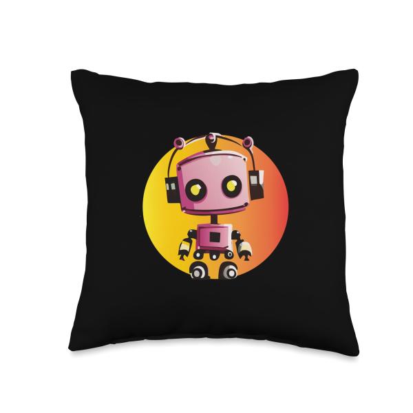 Kids Robot Throw Pillow
