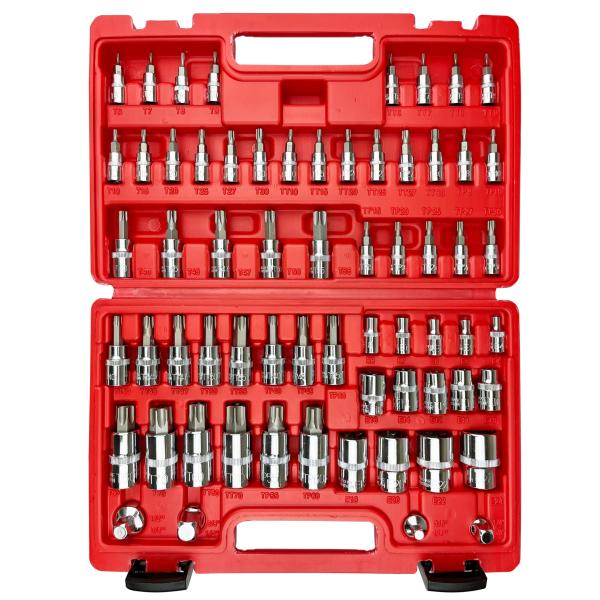 EACELIY 64個 1/4,3/8＆1/2インチ マスタートルクスビットソケットセットと外部トル...