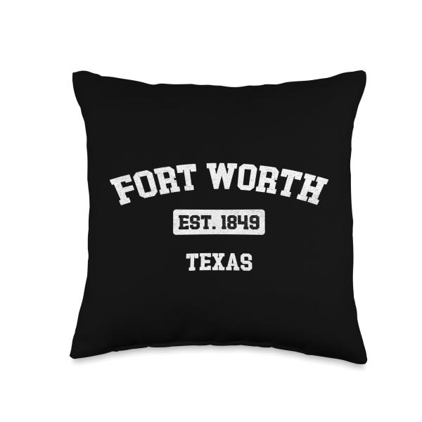 Vintage Fort Worth Texas TX Est. 1849 Souvenir Thr...