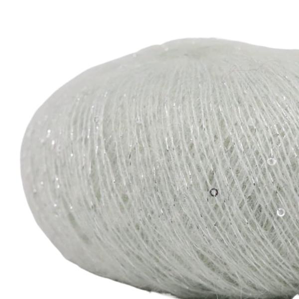 100g Mohair Yarn Soft Gold Silver Thread Sparkly T...