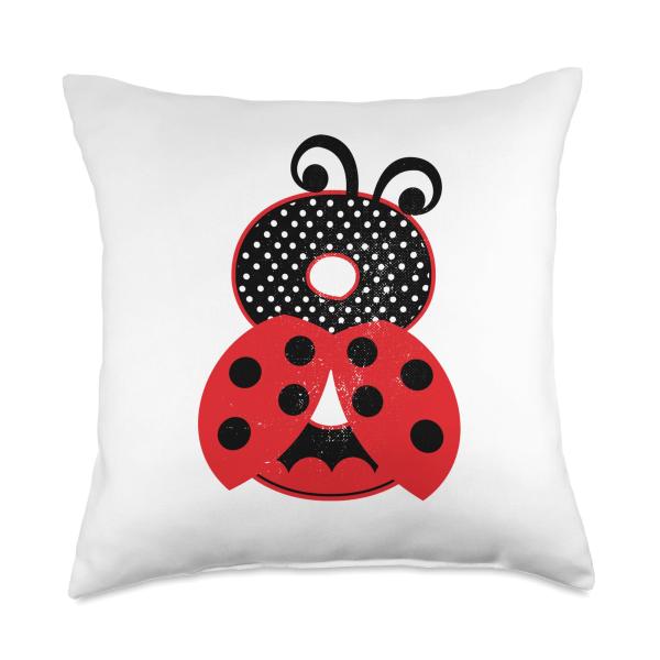 This Little Lady Is 8 Ladybug 8th Birthday Kid Cos...