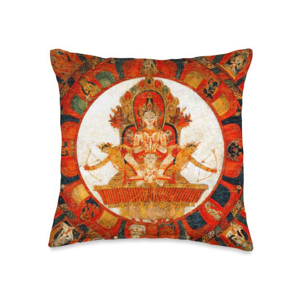 God of the Moon Tibetan Buddhist Thangka Mandala B...