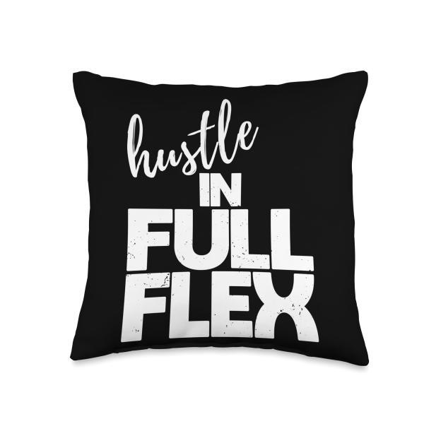 Side Hustle In Full Flex Throw Pillow