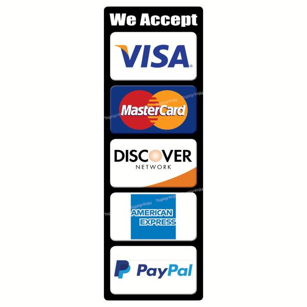 Tagsignlogy 決済対応防水POSステッカー Visa MasterCard AmEx Pa...