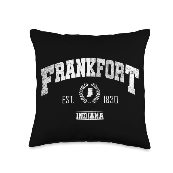 Frankfort IN | Indiana | Vintage Throwback Throw P...