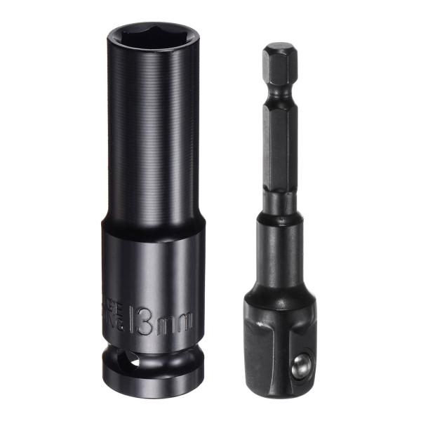 uxcell 1/2インチ ドライブ 13mm 6点ディープソケット 長さ3インチ 1/2インチ~1...