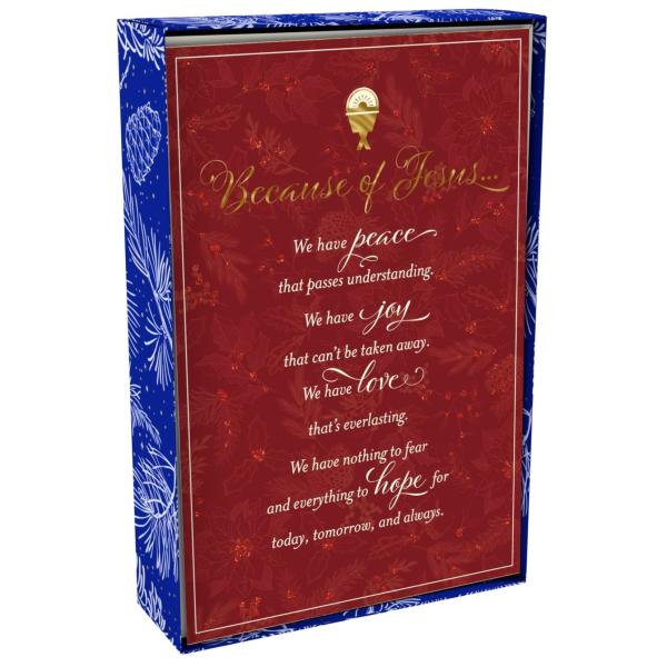 DaySpring - Because of Jesus - クリスマスボックスカード18枚。