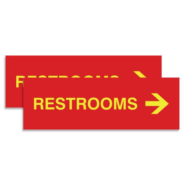 Signs ByLITA Basic Restrooms Right Arrow Direction...