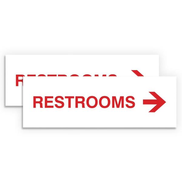Signs ByLITA Basic Restrooms Right Arrow Direction...