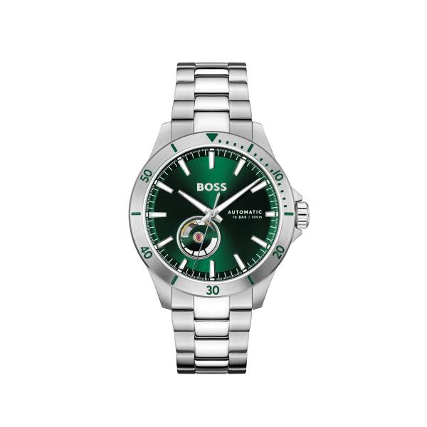 BOSS Troper Men's Automatic Mechanical Watch, Stai...