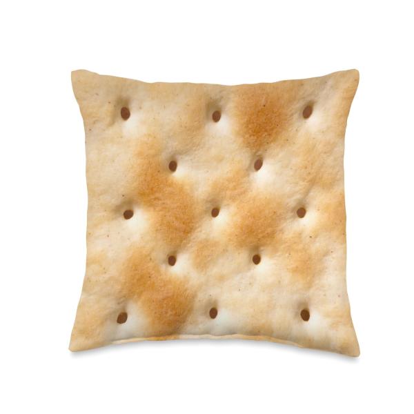 Cracker Snacks and Saltines Lover's Throw Pillow