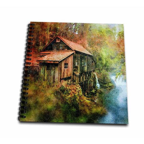 Drawing Book 8 x 8 inch - Waterwheel House On The ...