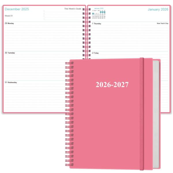 【2025-2026年】手帳 2025年1月~2026年6月期 スパイラル手帳 2025年 ゴム開閉...