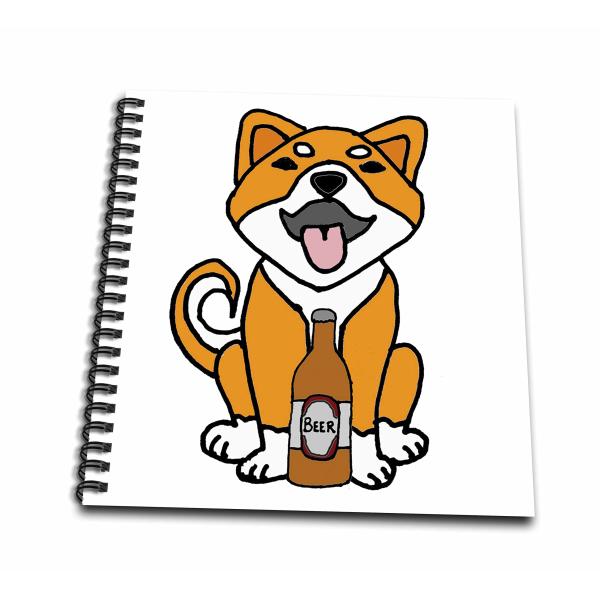 Drawing Book 8 x 8 inch - Cute Funny Shiba Inu Pup...