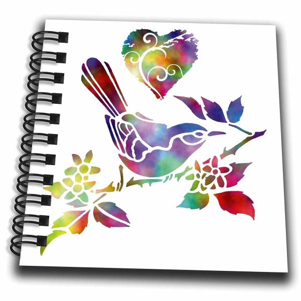 Mini Notepad 4 x 4 inch - Love Warbler Birds- Tie ...