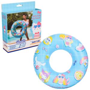 SwimWays ハローキティ スイムチューブ プールフロート 約80cm 高品質PVC 14歳以上 ビーチ プール 水遊び