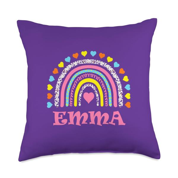 Emma Cute Colorful Rainbow Design for Girls Name E...
