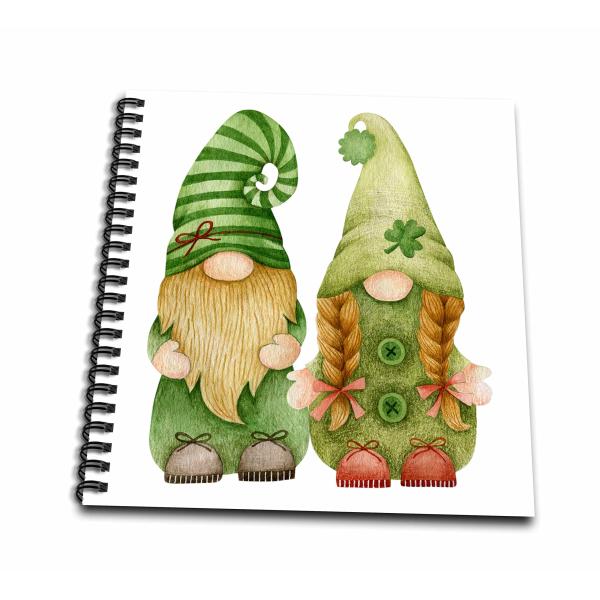 Drawing Book 8 x 8 inch - Cute Green St Patricks D...