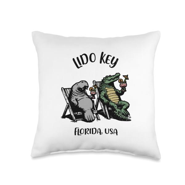 Lido Key Florida USA Funny Manatee and Alligator D...