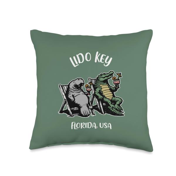 Lido Key Florida USA Funny Manatee and Alligator D...