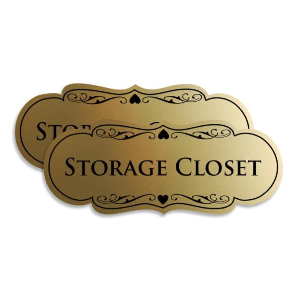 Signs ByLITA Designer Storage Closet Sign (Brushed...