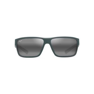 Maui Jim メンズ Uila Af 長方形サングラス, マットダークミリタリーグリーン/ニュートラルグレー偏光。, Extra large