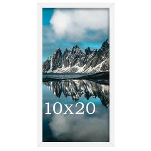 Picrit 10x20 写真フレーム、壁掛けディスプレイ用フォトフレーム、ホワイト