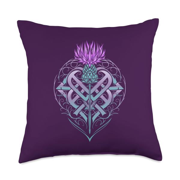 Scottish Thistle with Shield and Celtic Knots This...