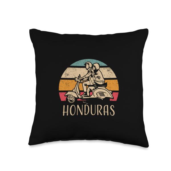 Honduras Vintage Scooter Retro Sunset Distressed D...
