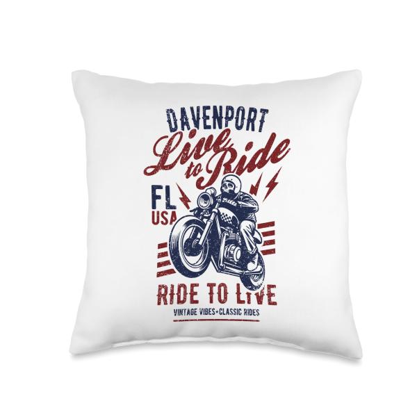 Davenport Florida USA Motorcycle Skull Rider Vinta...