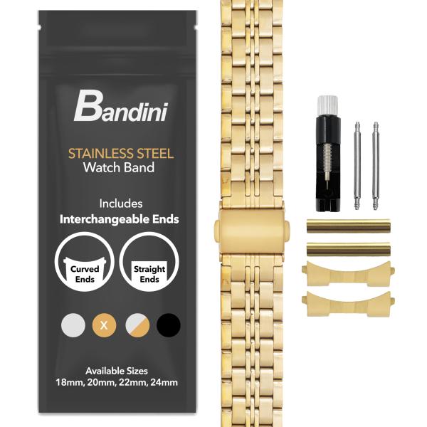 Bandini 20mm Stainless Steel Fitted Curved End Met...