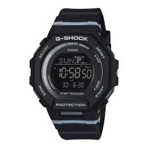 カシオ G-Shock ステップトラッカー ブラック ライトブルーデジタルウォッチ GMDB300-1, ブラック