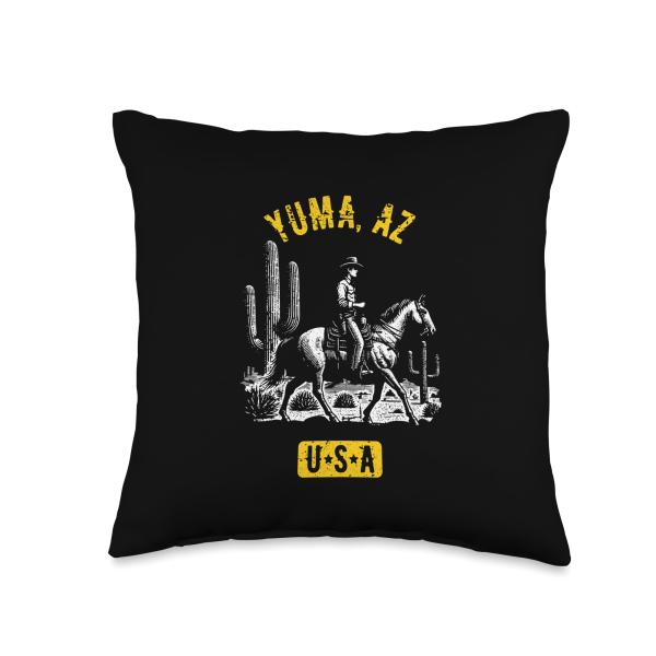 Yuma AZ USA Cowboy Horse Distressed Style Design T...