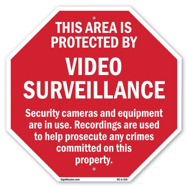 This Area Is Protected by Video Surveillance Secur...