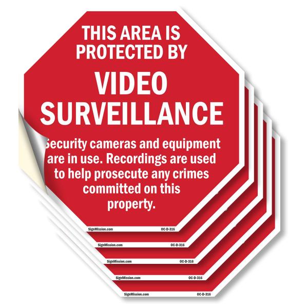 This Area Is Protected by Video Surveillance Secur...