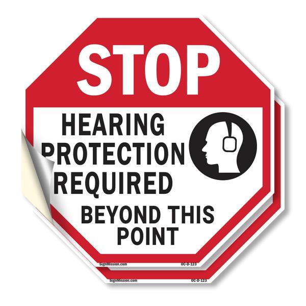 Stop Hearing Protection Required Beyond This Point...