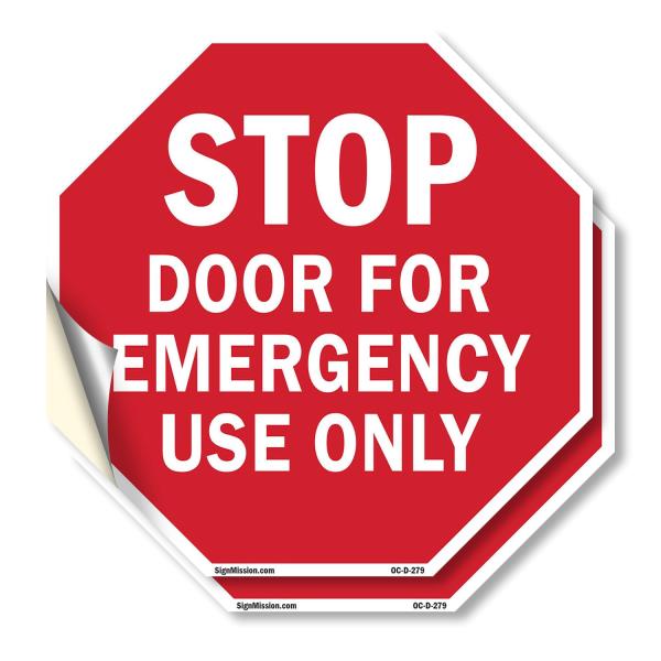 Stop Door for Emergency Use Only (2 Pack) 4 inch X...